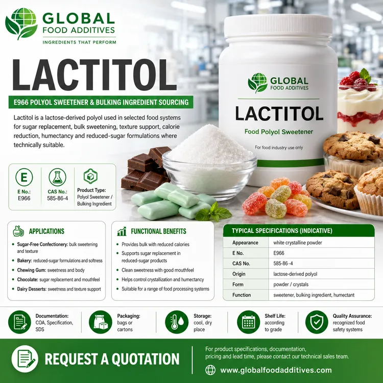 Lactitol food additive food additive ingredient illustration
