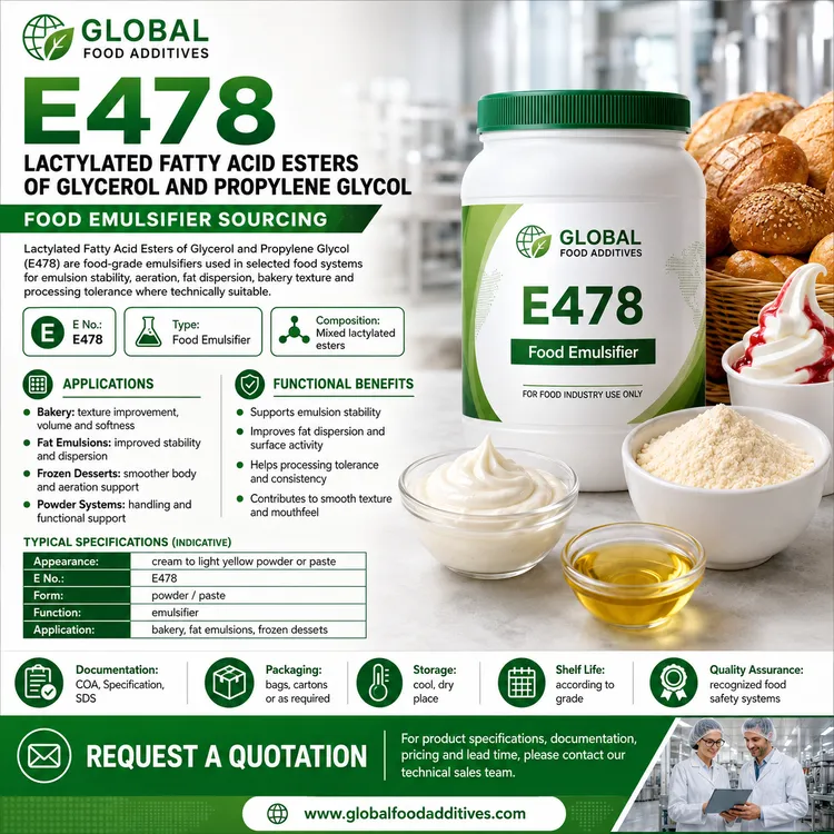 Lactylated Fatty Acid Esters of Glycerol and Propylene Glycol food additive food additive ingredient illustration